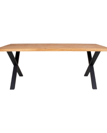 House Nordic Rektangulær Toulon Spisebord Natur Egetræ Og Metal  200x95