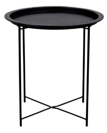 House Nordic Rund Bastia Hjørnebord Sort Metal  ø46