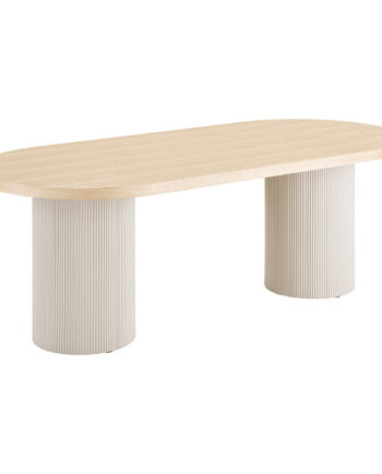 House Nordic Solva Spisebord  Oval Natur Askefiner Og Sand Mdf  100x220