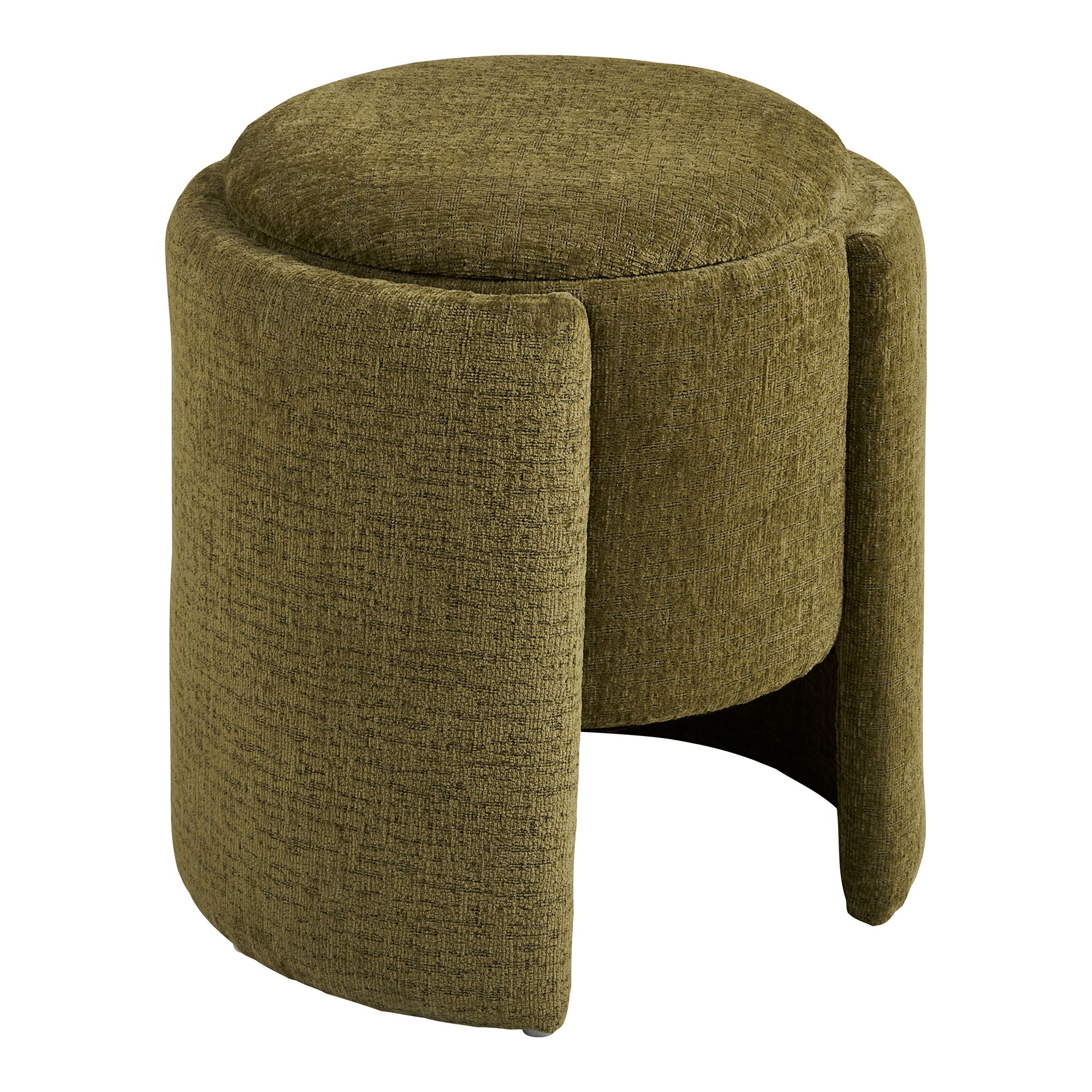 House Nordicâ Walsdorf Puf Rund Grøn Polyester ø42