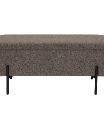 House Nordicâ Watford Bænk     Opbevaring Brun Bouclé Stof Og Sort Metal  95x36
