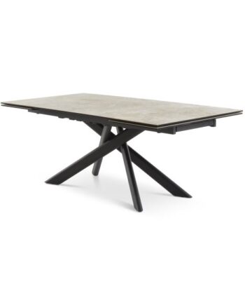 Hudson Spisebord       Tillægsplader Taupe Keramik Og Sort Metal  200 300 X100