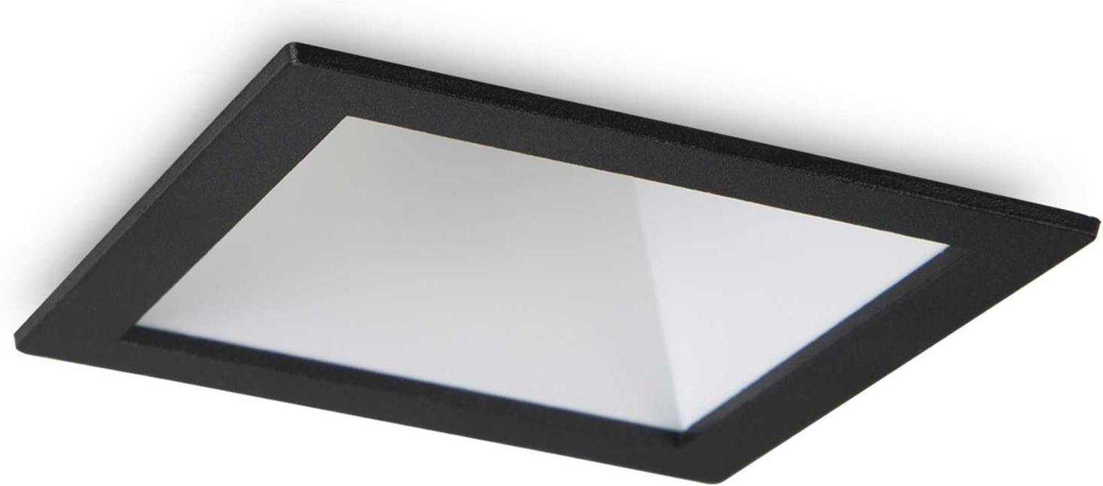 Ideal Lux Game Indbygningslampe Led Downlight Firkantet Sort Hvid 1000 Lm 3000k