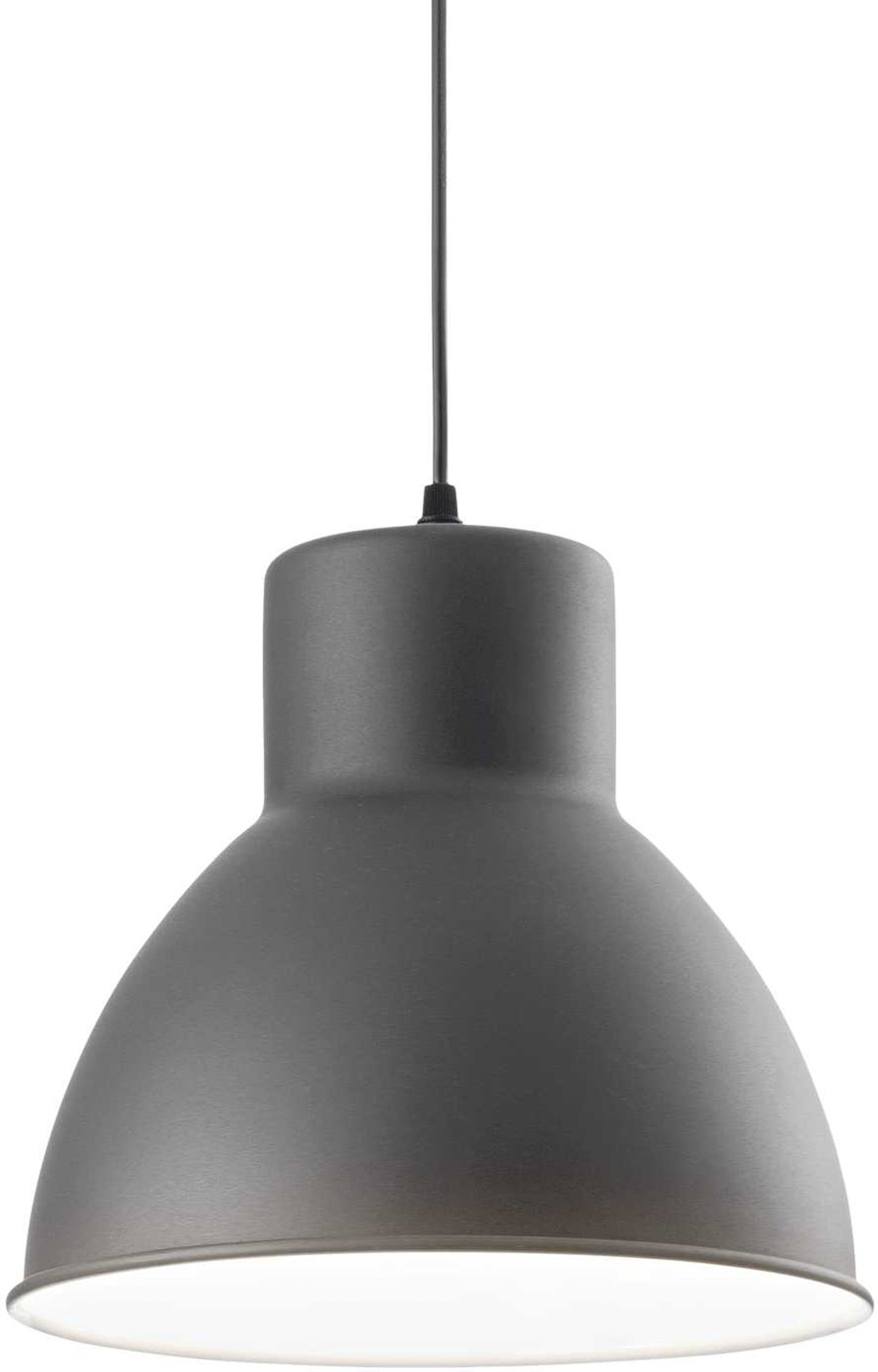 Ideal Lux Metro Pendellampe   Loftlampe   Grå Sort Metal Med Justerbar Højde ø28 Cm
