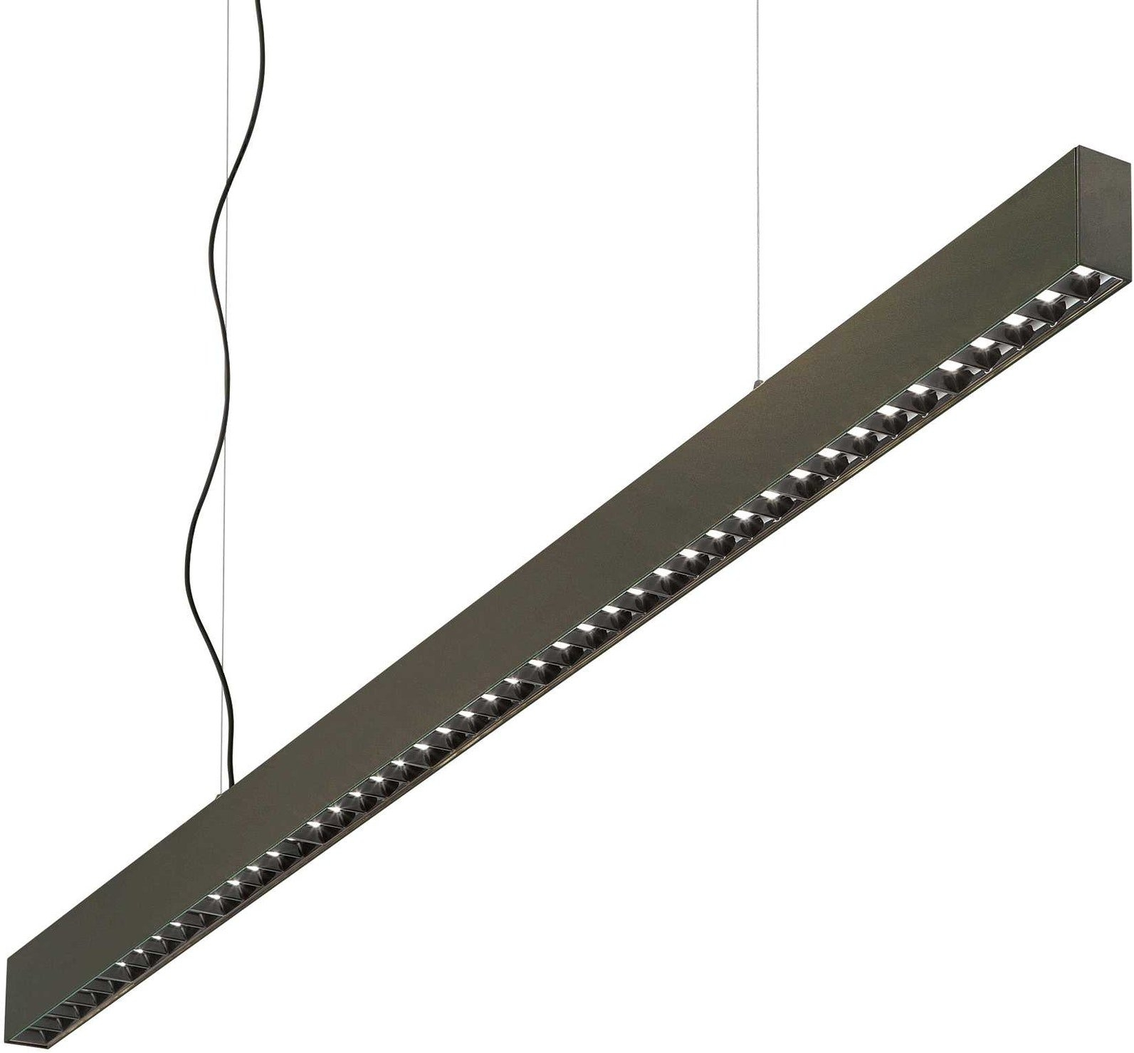 Ideal Lux Office Led-hængelampe Sort 3100 Lm 4000   Justerbar Højde 95 1500 Mm   1200 Mm