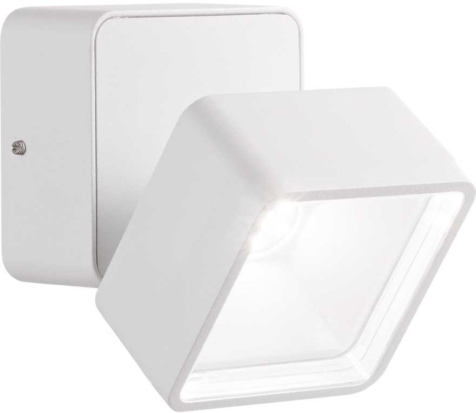 Ideal Lux Omega Square Udendørs Væglampe Hvid 7w Led 650 Lm Ip54 9x9x8   Cm