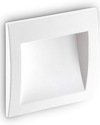 Ideal Lux Wire Udendørs Væglampe Hvid Led Ip65 Aluminium Glas H14xb14xd7   Cm