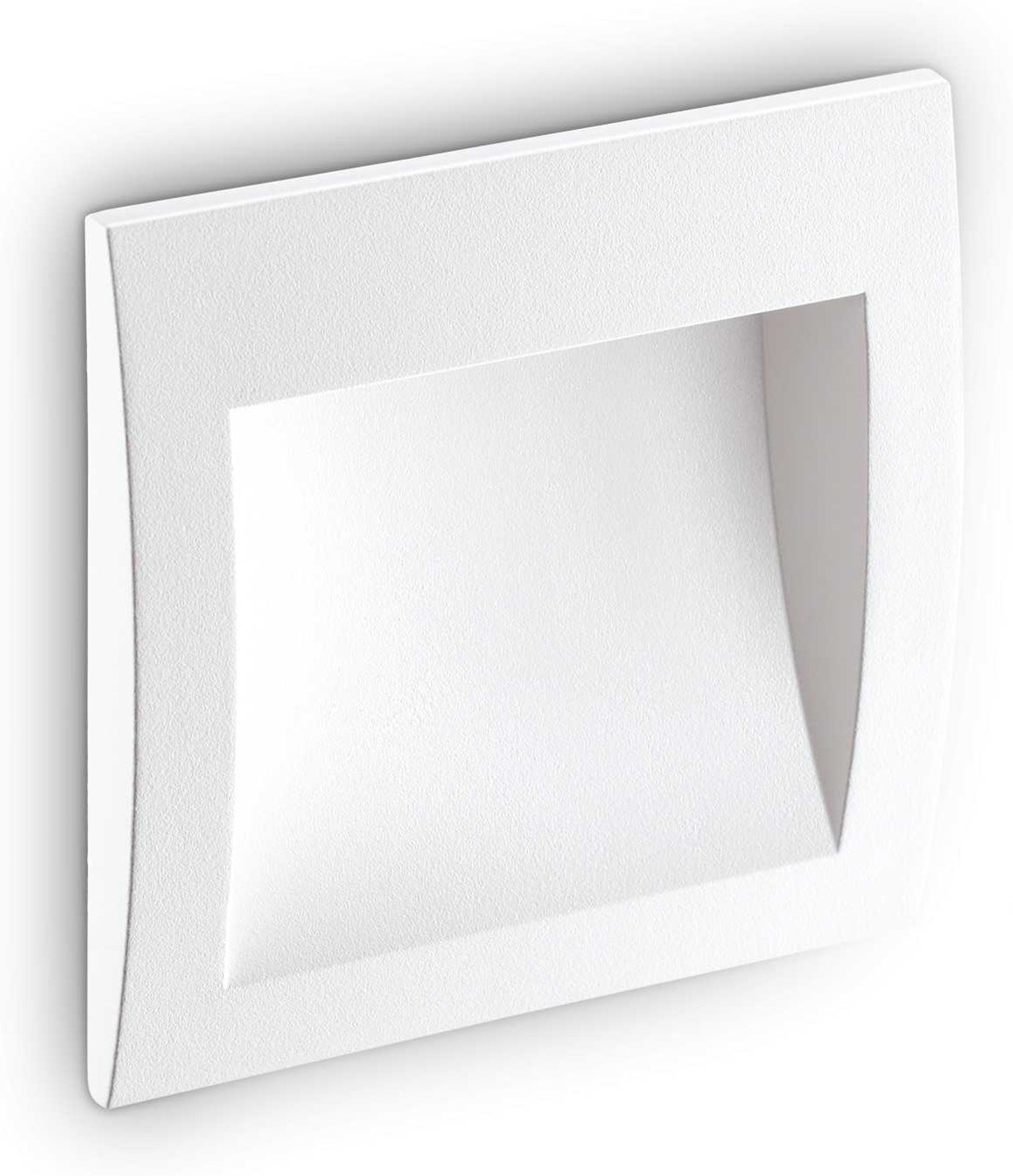 Ideal Lux Wire Udendørs Væglampe Hvid Led Ip65 Aluminium Glas H14xb14xd7   Cm