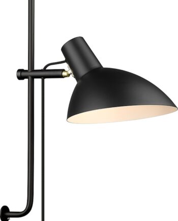 Indendørs Væglampe Halo Design Metropole ø23 4xh52 Cm Mat Sort Laserskåret Metal Med Hvid Inderskærm Og Roterbar Skærm