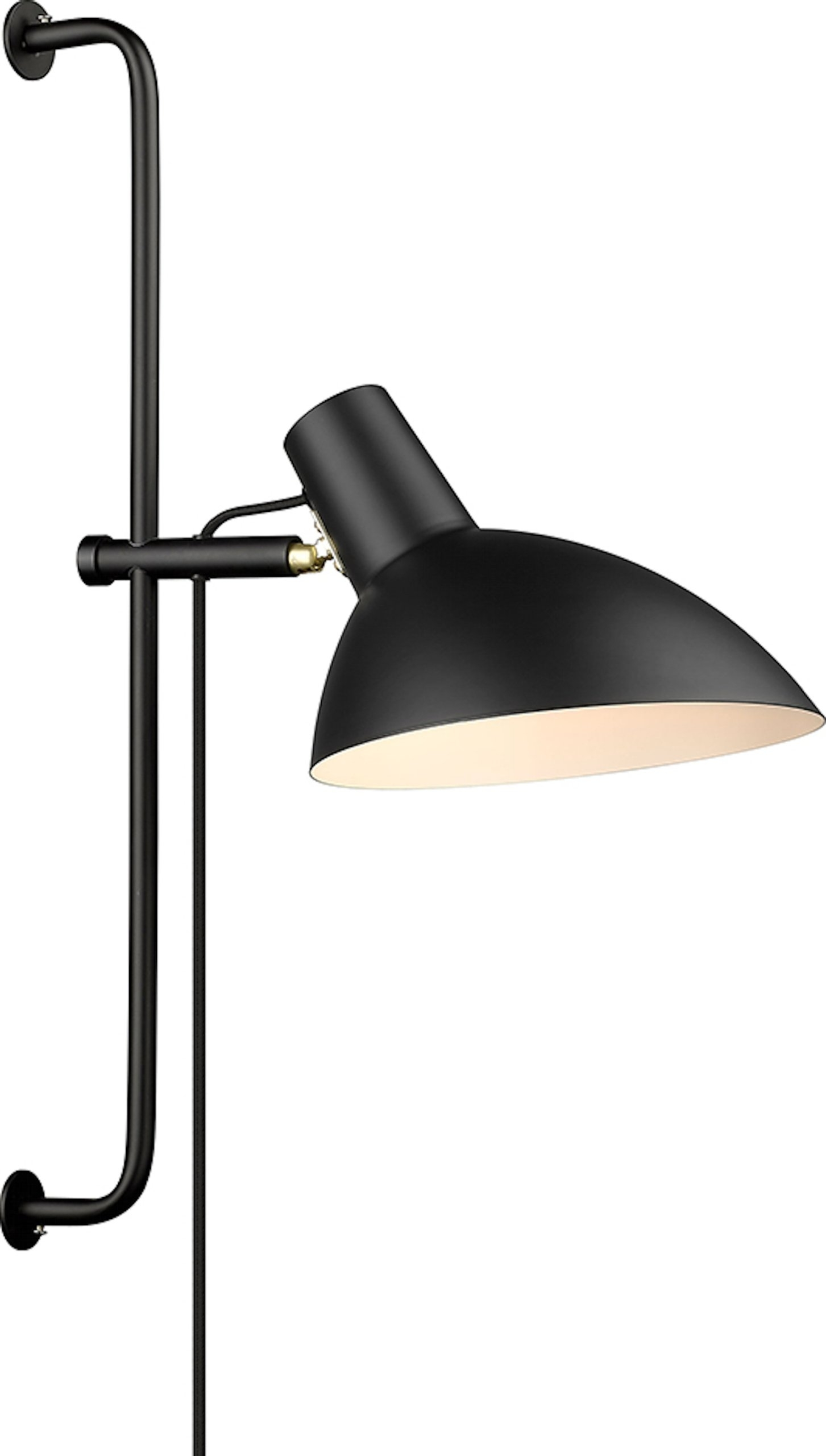 Indendørs Væglampe Halo Design Metropole ø23 4xh52 Cm Mat Sort Laserskåret Metal Med Hvid Inderskærm Og Roterbar Skærm