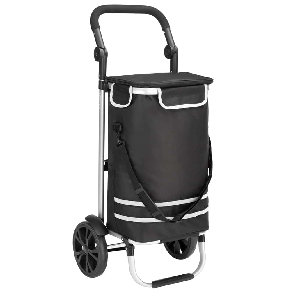 Indkøbstrolley Med Kølerum Og Aftagelig Taske 56l Max 50kg Sort