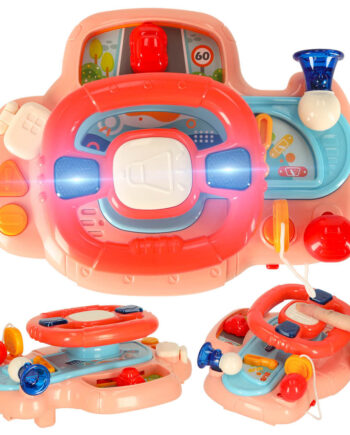 Interaktivt Legetøjsrat Til Børn Fra Baby Til Småbørn Til Klapvognssimulator Med Musiklyde  Pink