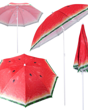 Justerbar Strandparasol 150 Cm Med Knækket Vandmelon