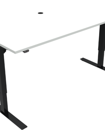 Justerbart To-bens Hæve- Sænkebord Zennord Updown 180x80 Cm Hvid Sort