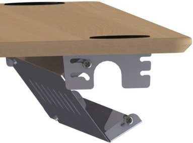 Kabelbakke Zennord Flexdesk Svingbar Justerbar 96 166 Cm Sølv Metal Kabelstyring