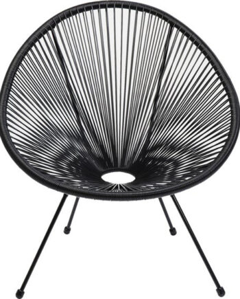 Kare Design Acapulco Black Lænestol Havestol Sort Polyethylen Og Stål