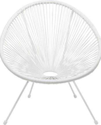 Kare Design Acapulco White Lænestol Havestol Hvid Polyethylen Og Stål