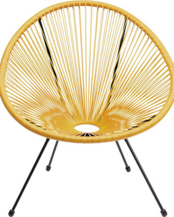 Kare Design Acapulco Yellow Lænestol Havestol Gul Polyethylen Og Stål