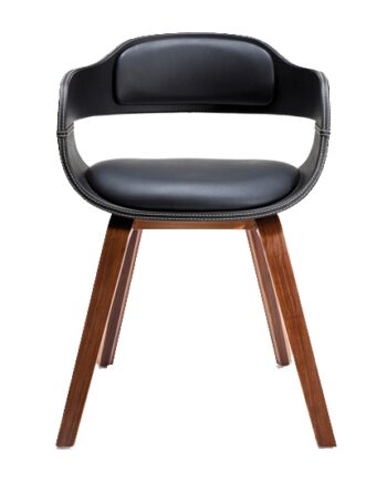 Kare Design Costa Spisestol Lakeret Valnød Og Læder Pu