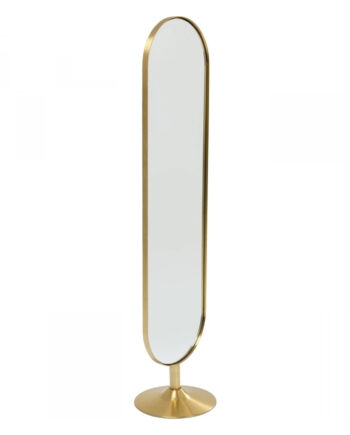 Kare Design Curve Gulvspejl Messingbelagt Stål Og Spejlglas  170x40