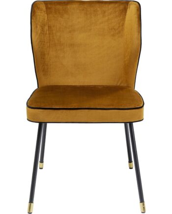 Kare Design Irina Spisebordsstol Brun Velour Og Stål