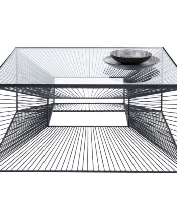 Kare Design Kvadratisk Dimension Sofabord Glas Og Stål  80x80