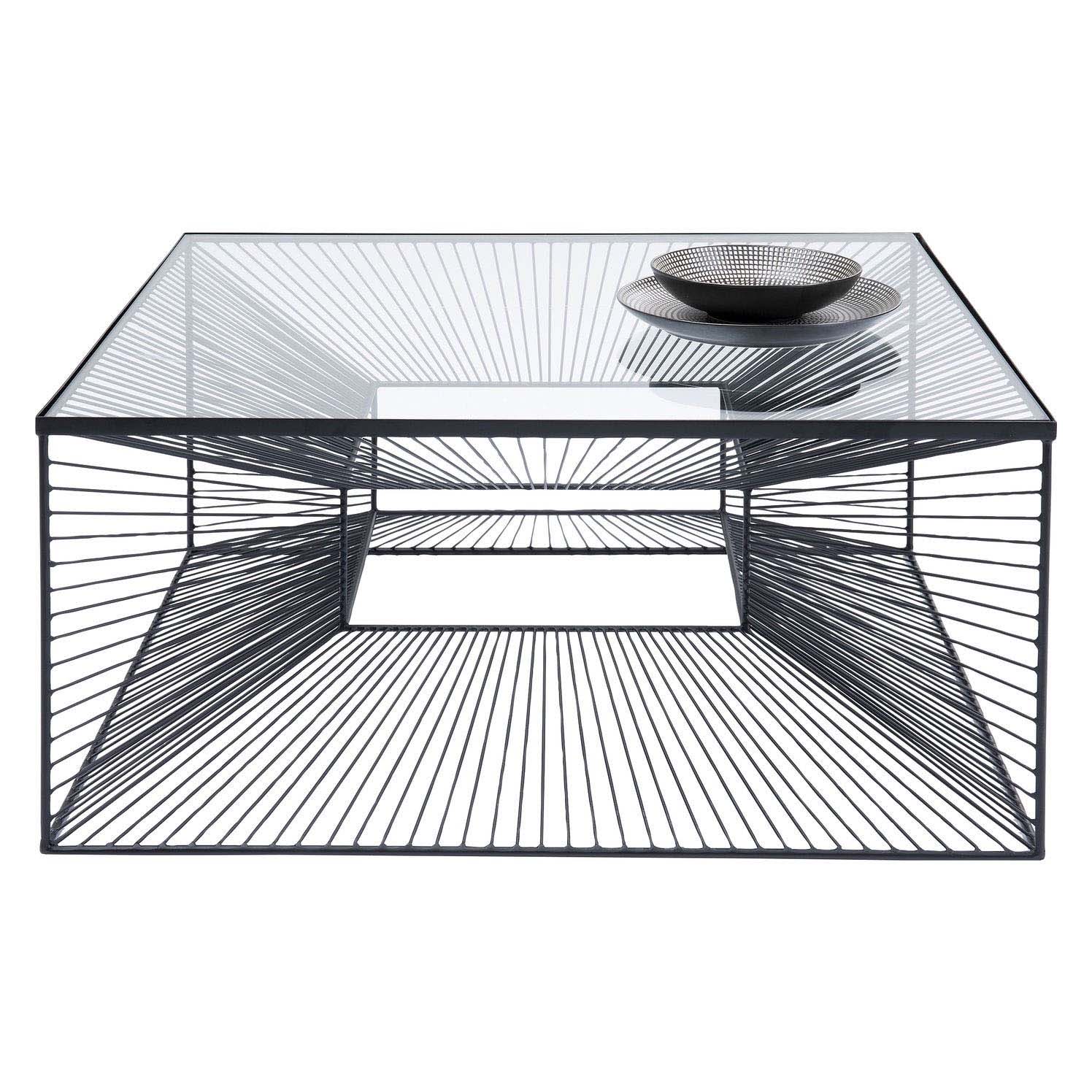 Kare Design Kvadratisk Dimension Sofabord Glas Og Stål 80x80