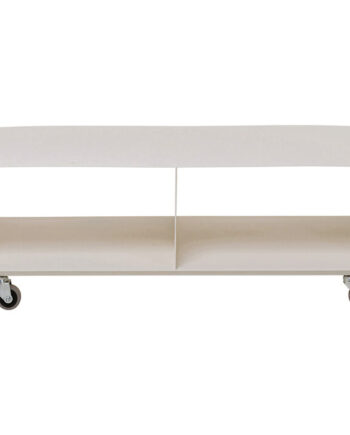 Kare Design Lounge   Tv-bord       Rum Og Hjul Creme Stål  90x42