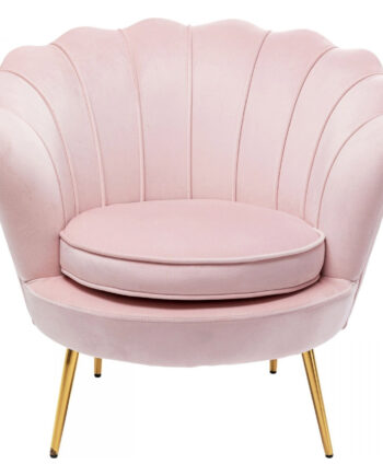 Kare Design Water Lily Rosa Lænestol     Armlæn Rosa Polyester Og Stål