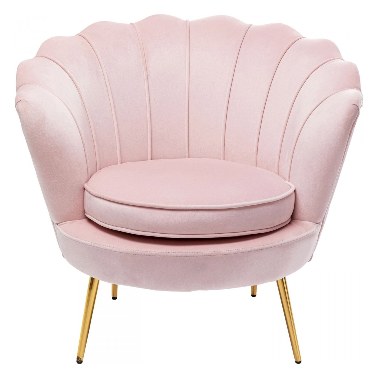 Kare Design Water Lily Rosa Lænestol Armlæn Rosa Polyester Og Stål