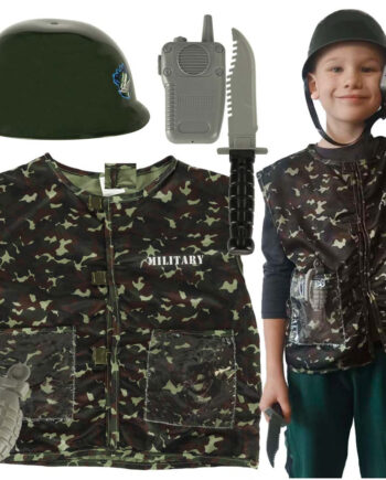 Karnevalskostume Med Hjelm Og Soldat  -  år