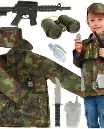 Karnevalskostume Soldatsæt  -  år