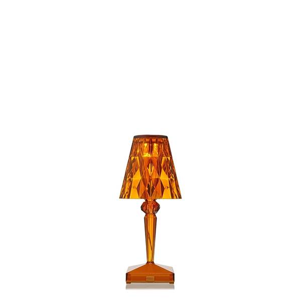Kartell Battery Bordlampe Transparent Amber  : Erling Christensen Møbler