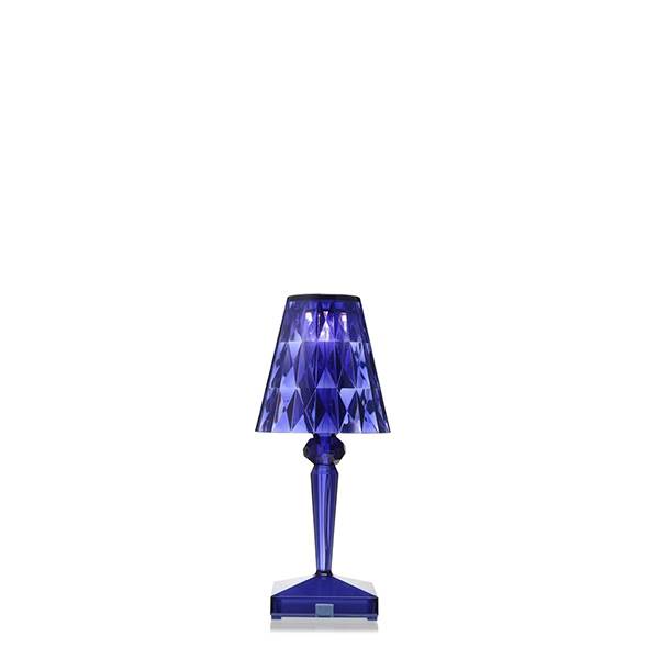 Kartell Battery Bordlampe Transparent Blue  : Erling Christensen Møbler