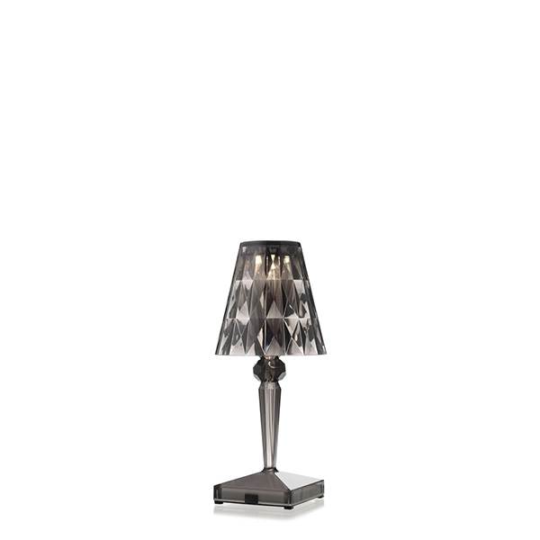 Kartell Battery Bordlampe Transparent Smoked  : Erling Christensen Møbler
