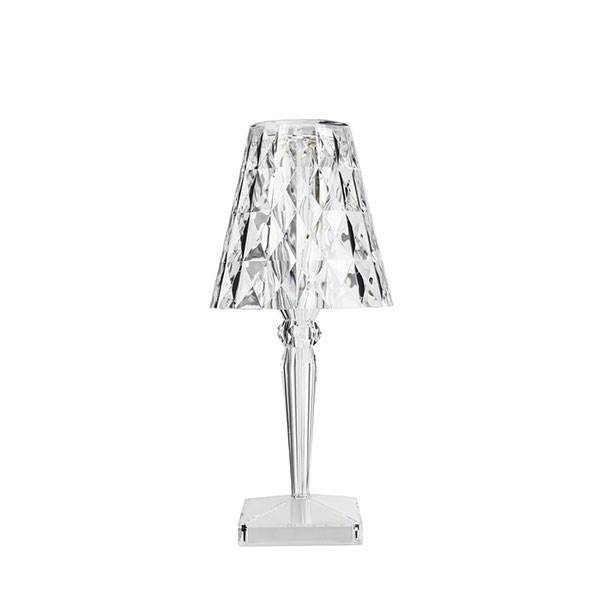 Kartell Big Battery Transportabel Bordlampe Krystal  : Erling Christensen Møbler