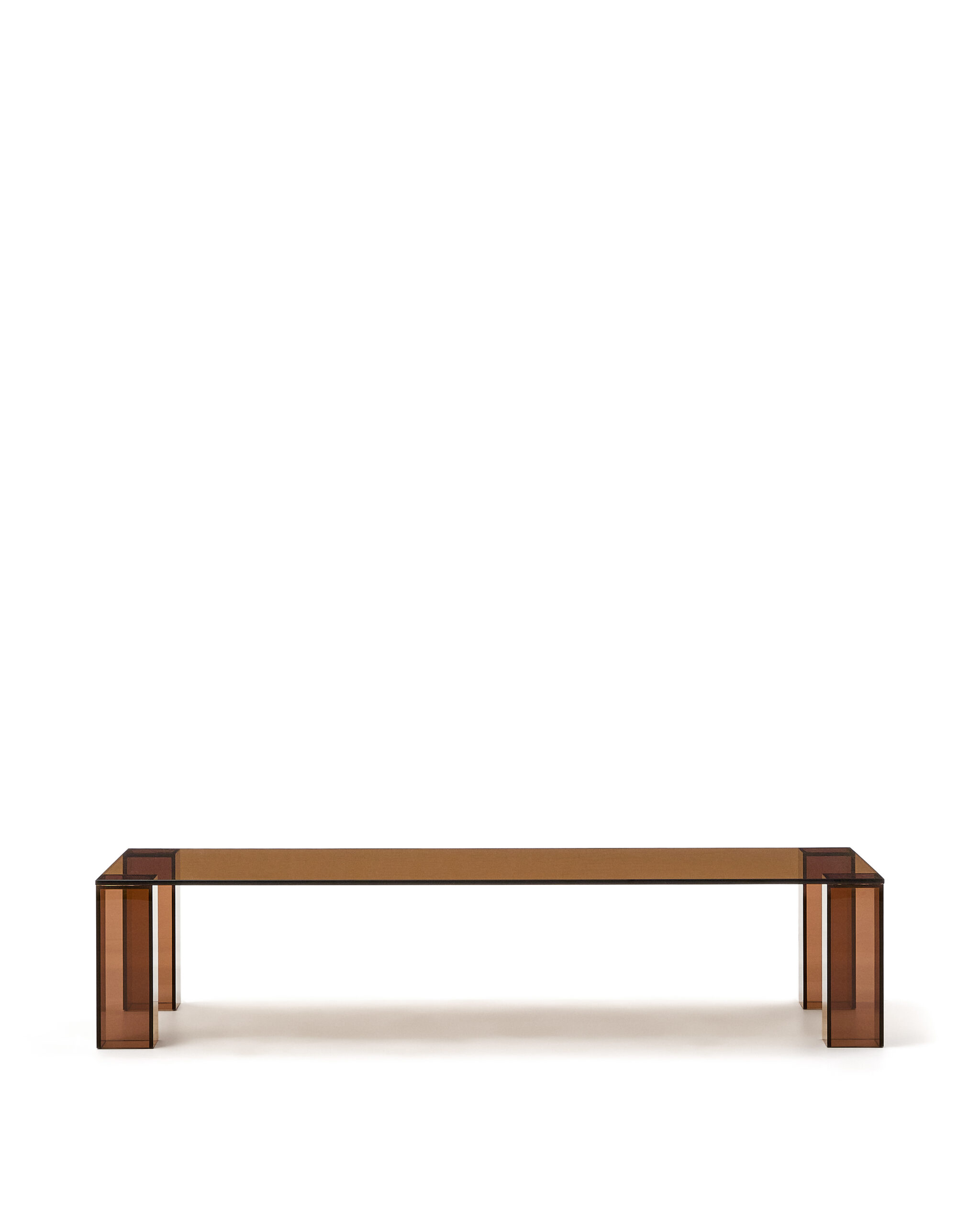 Kave Home Adularia Sofabord Rektangulær Brun Hærdet Glas 140x60