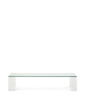 Kave Home Adularia Sofabord  Rektangulær Klar Hærdet Glas  140x60