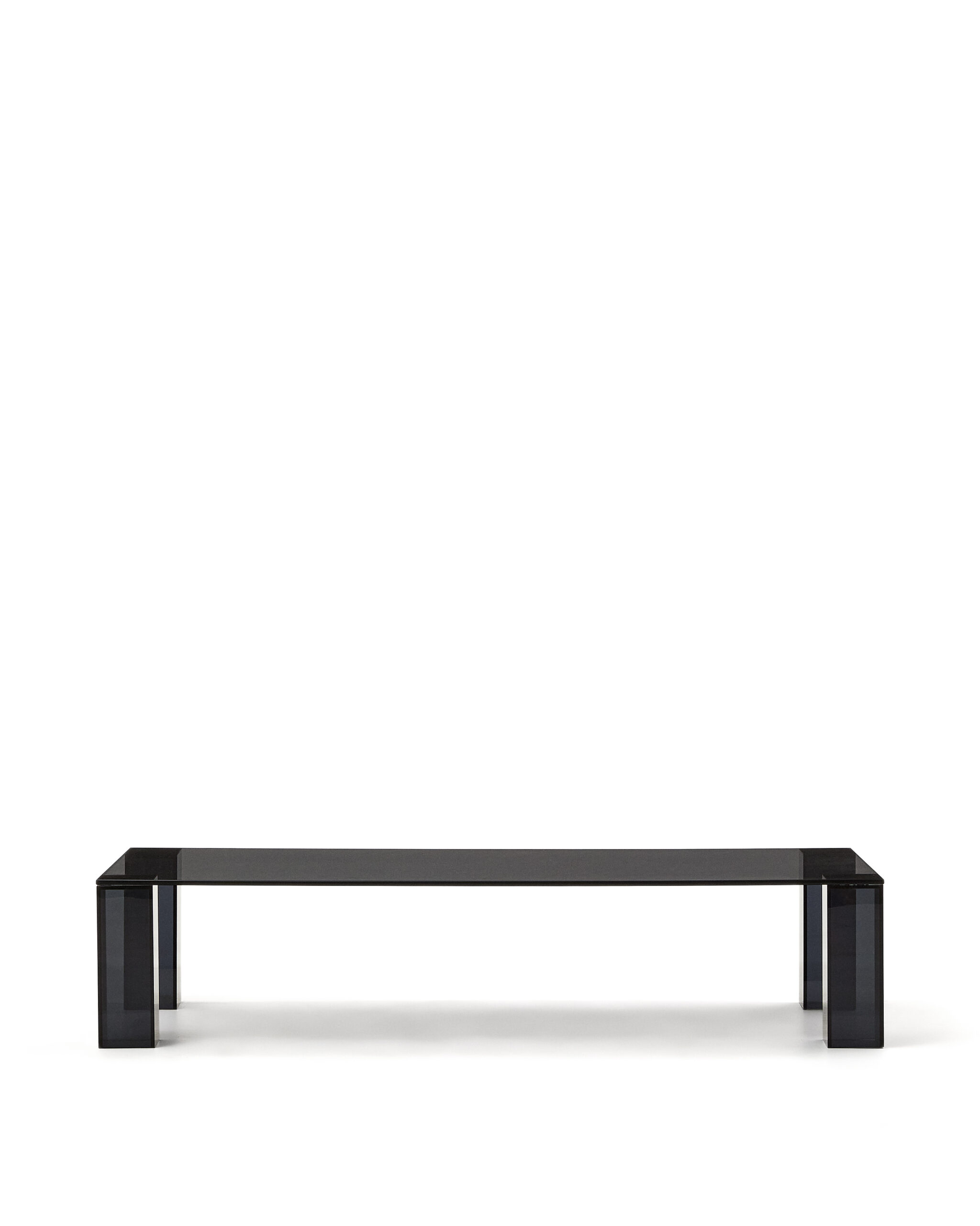 Kave Home Adularia Sofabord Rektangulær Mørkegrå Hærdet Glas 140x60