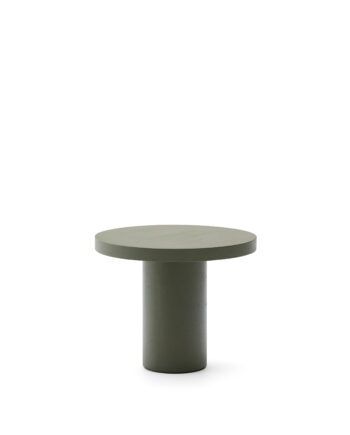 Kave Home Aiguablava Havebord  Rund Grøn Cement  ø90