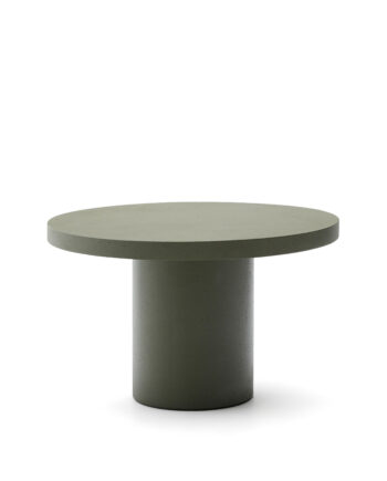 Kave Home Aiguablava Havebord  Rund Grøn Cement  ø120