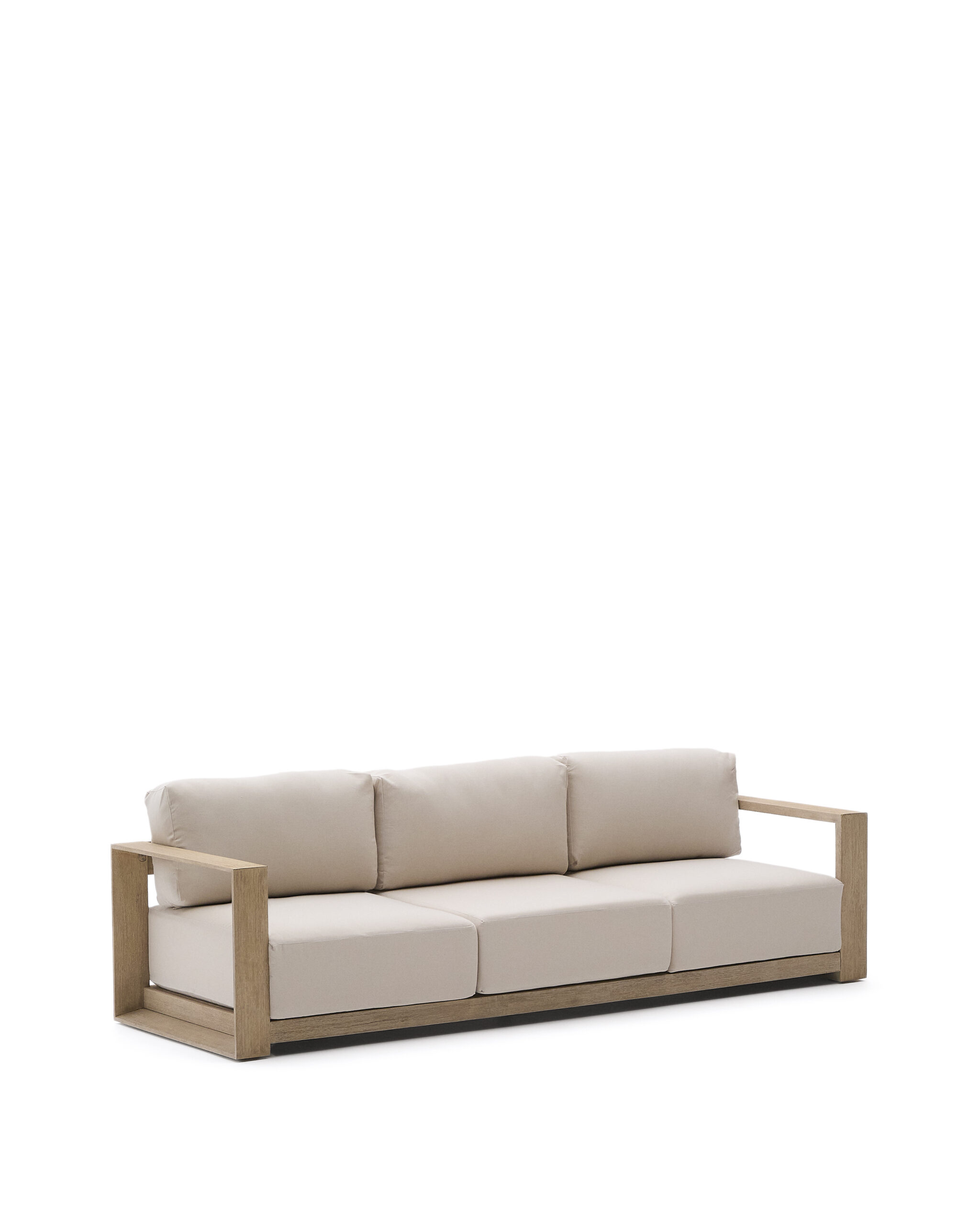 Kave Home Ambra -pers Udendørs Havesofa Aftagelige Hynder Akacietræ 249cm