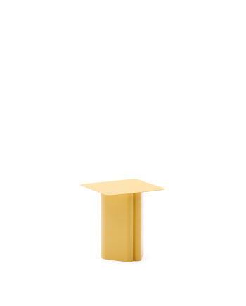 Kave Home Arvin Sidebord  Kvadratisk Gul Jern  42x42