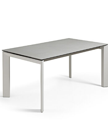 Kave Home Axis Spisebord     Butterflybordplade Hydra Lead Porcelæn Og Grå Stål  140 200