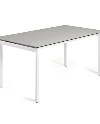 Kave Home Axis Spisebord     Butterflybordplade Hydra Lead Porcelæn Og Hvid Stål  160 220