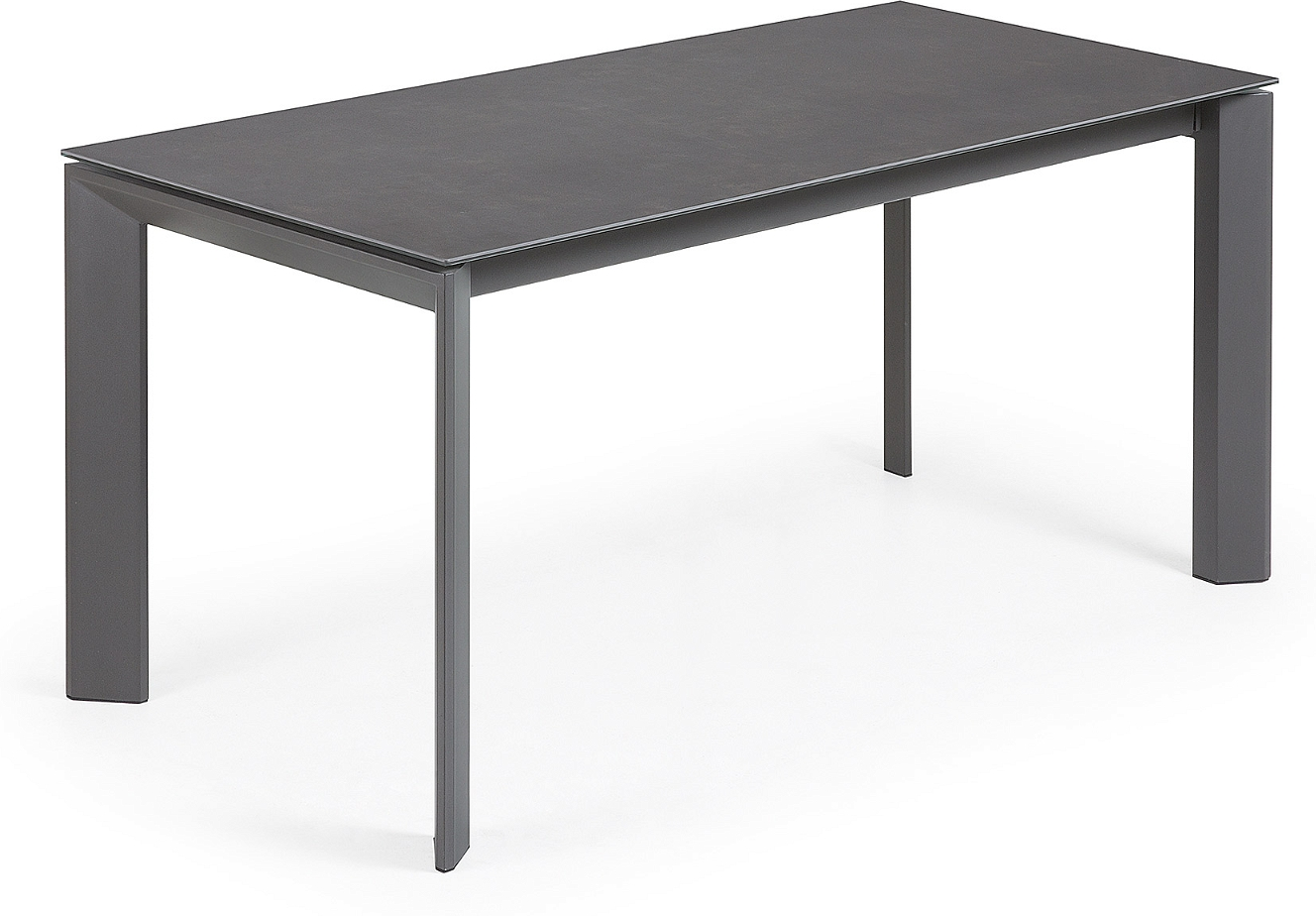 Kave Home Axis Spisebord Med Udtræk   Mørkegrå Keramik 160-220 Cm