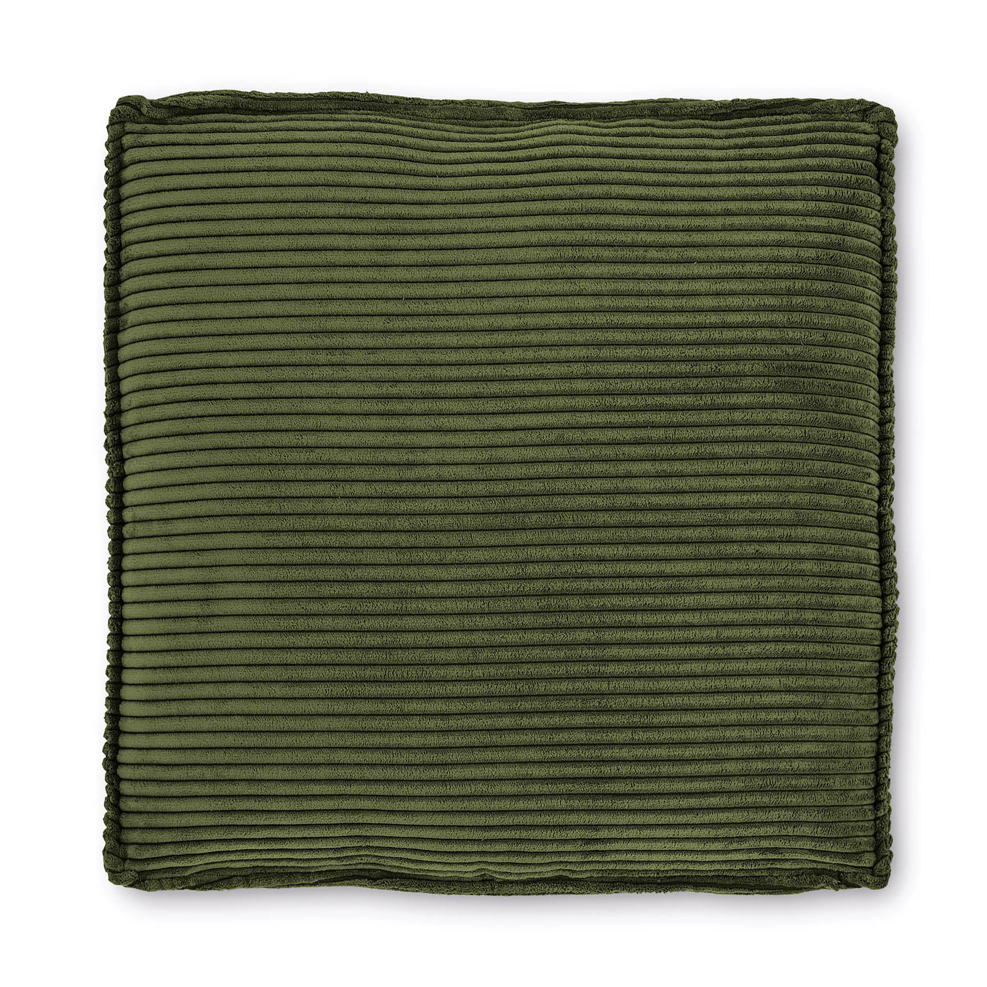 Kave Home Blok Pude Kvadratisk Grøn Fløjl 60x60