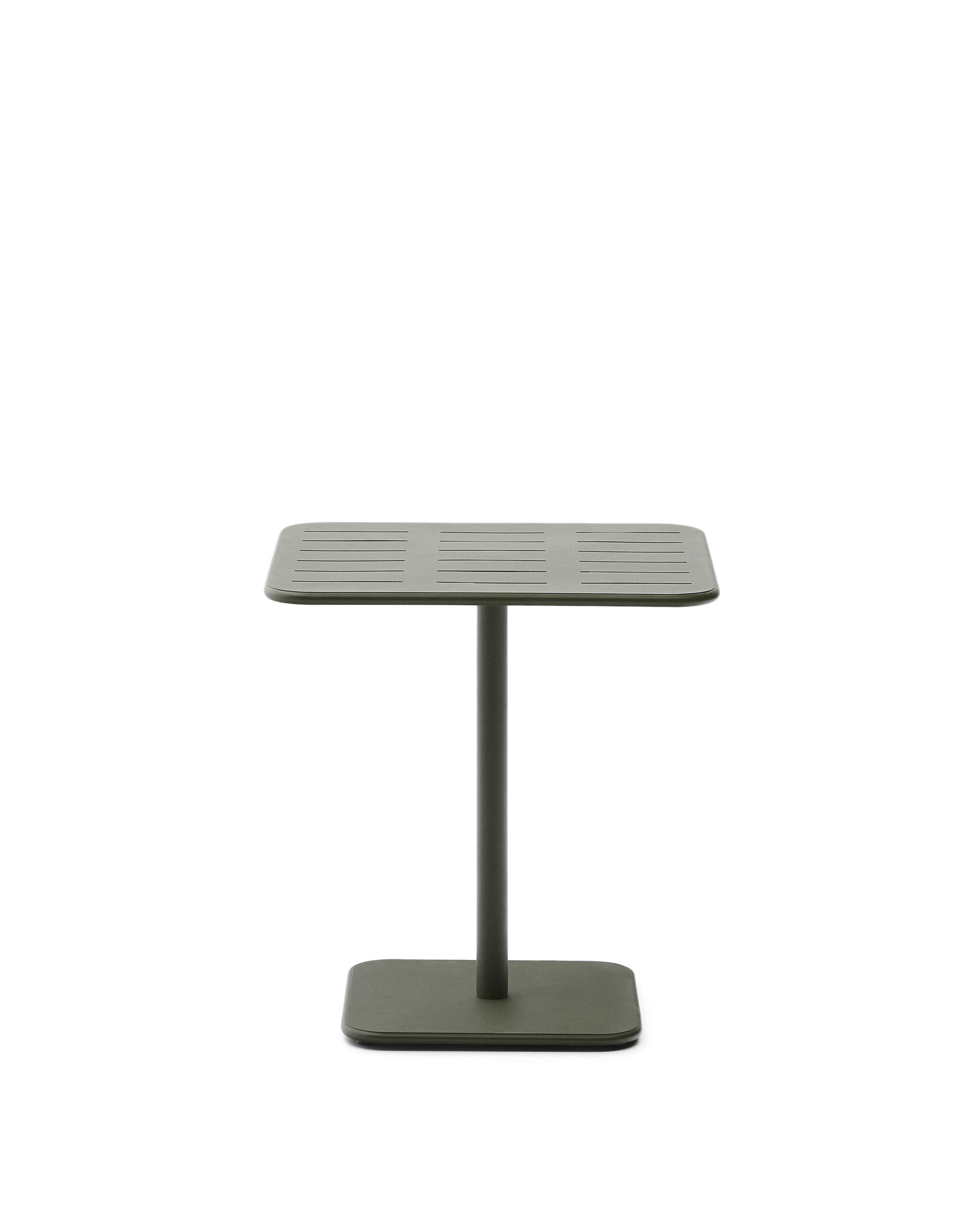 Kave Home Brai Havebord Kvadratisk Grøn Galvaniseret Stål 70x70