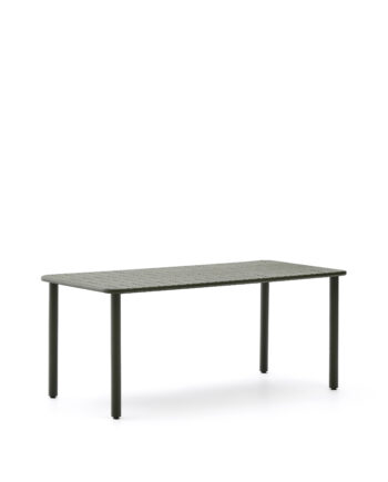 Kave Home Brai Havebord  Rektangulær Grøn Galvaniseret Stål  180x90
