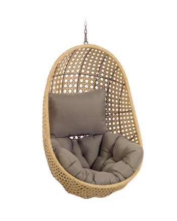Kave Home Cira Hængestol     Hynder Natur Polyrattan Og Rattan